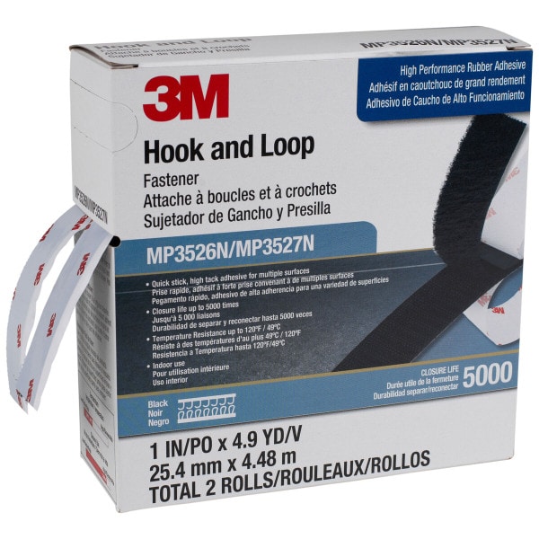 Main product image for 3M Scotchmate Hook & Loop Black 1" x 4.9 yd. 350-058